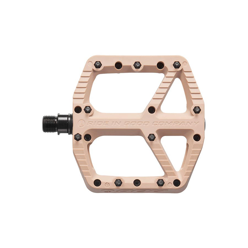 Load image into Gallery viewer, SDG Comp Platform Pedals 9/16" Chromoly Axle Composite Body Removable Pins Tan
