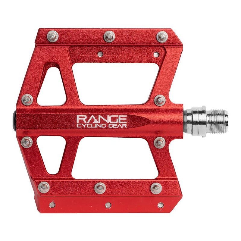 Load image into Gallery viewer, RCG Trailhead Platform Pedals, Body: Alloy, Spindle: Cr-Mo, 9/16&#39;&#39;, Red, Set
