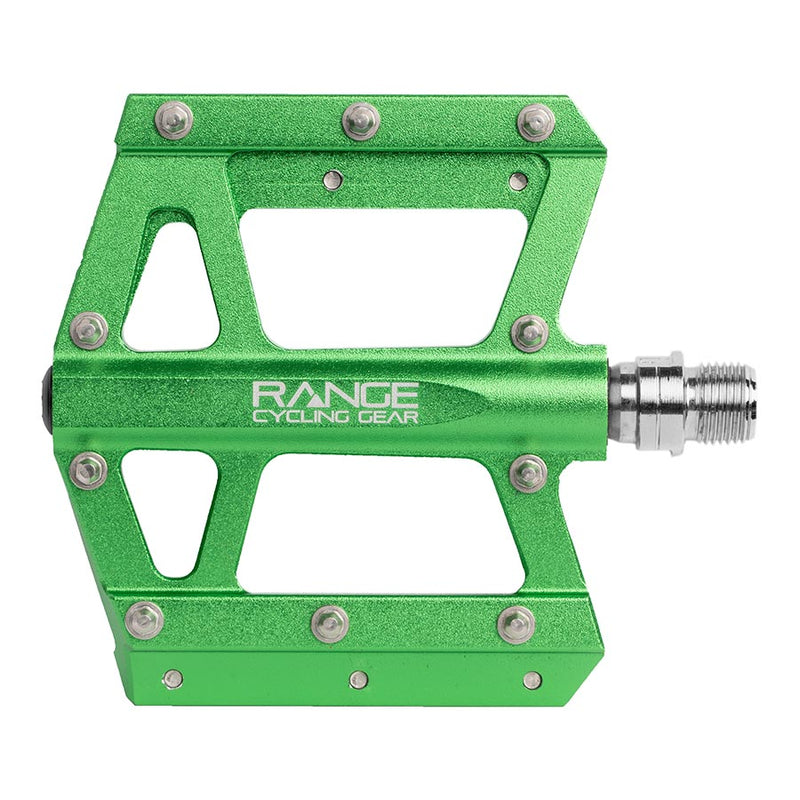 Load image into Gallery viewer, RCG Trailhead Platform Pedals, Body: Alloy, Spindle: Cr-Mo, 9/16&#39;&#39;, Green, Set
