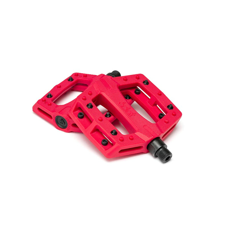 Load image into Gallery viewer, Eclat Contra Platform Pedals, Body: Nylon, Spindle: Cr-Mo, 9/16&#39;&#39;, Red, Pair
