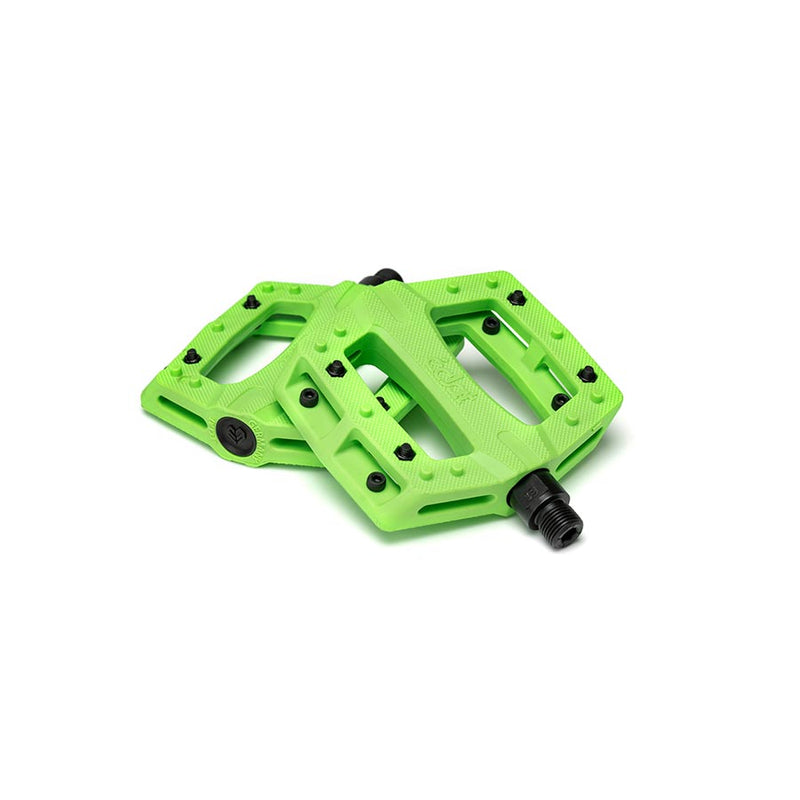 Load image into Gallery viewer, Eclat Contra Platform Pedals, Body: Nylon, Spindle: Cr-Mo, 9/16&#39;&#39;, Neon green, Pair
