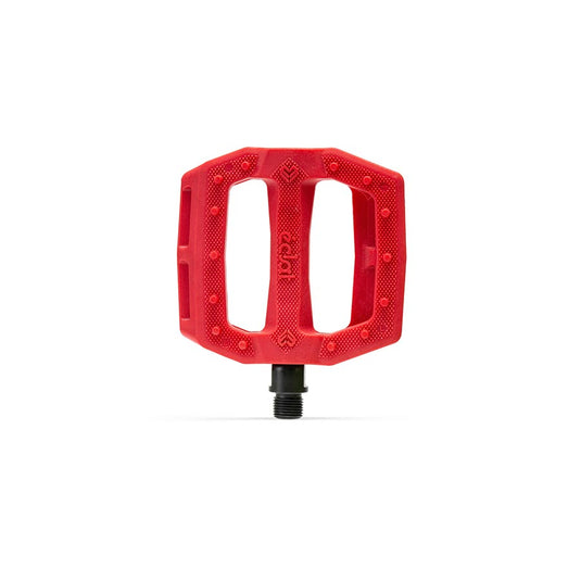 Eclat Slash Platform Pedals Body: Nylon, Spindle: Cr-Mo, 9/16'', Red, Pair
