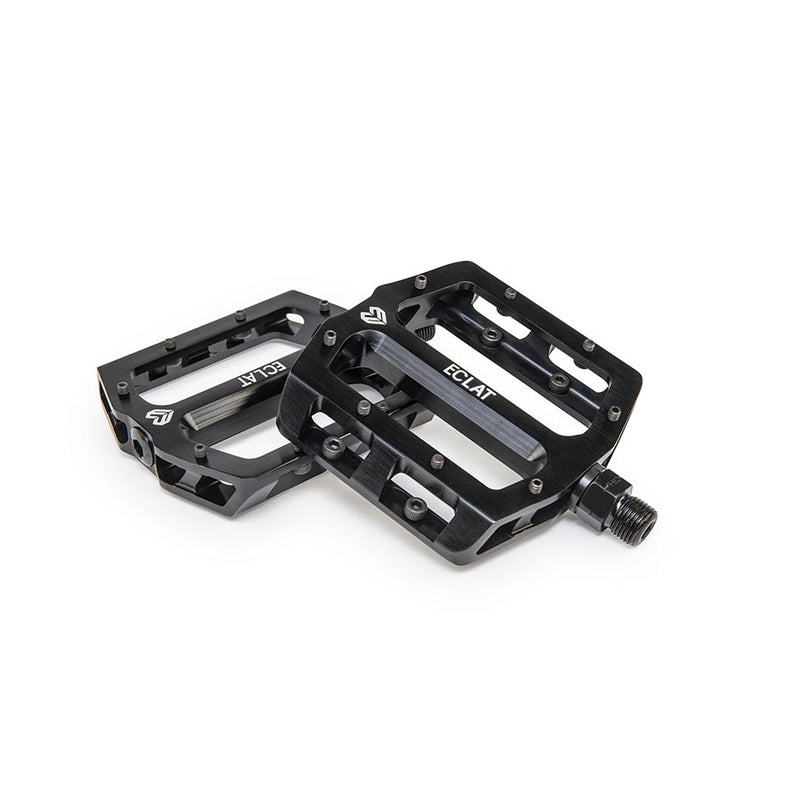 Load image into Gallery viewer, Eclat Surge CNC Platform Pedals, Body: Aluminum, Spindle: Cr-Mo, 9/16'', Black, Pair
