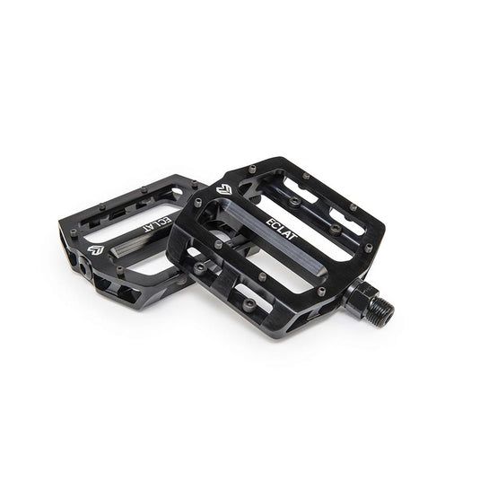 Eclat Surge CNC Platform Pedals, Body: Aluminum, Spindle: Cr-Mo, 9/16'', Black, Pair