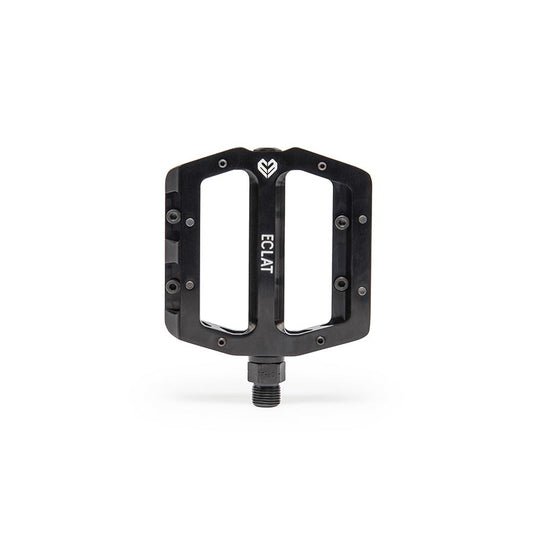 Eclat Surge CNC Platform Pedals, Body: Aluminum, Spindle: Cr-Mo, 9/16'', Black, Pair