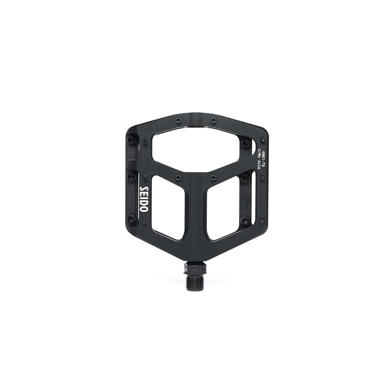 Load image into Gallery viewer, Seido Slicer Platform Pedals, Body: Aluminum, Spindle: Cr-Mo, 9/16'', Black, Pair
