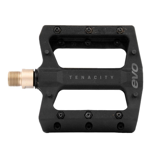 EVO Tenacity Jr. Platform Pedals, Body: Nylon, Spindle: Cr-Mo, 9/16'', Black, Pair