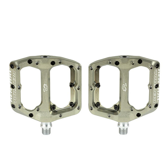 Renthal Revo-F Platform Pedals, Body: Aluminum, Spindle: Cr-Mo, 9/16'', Gold