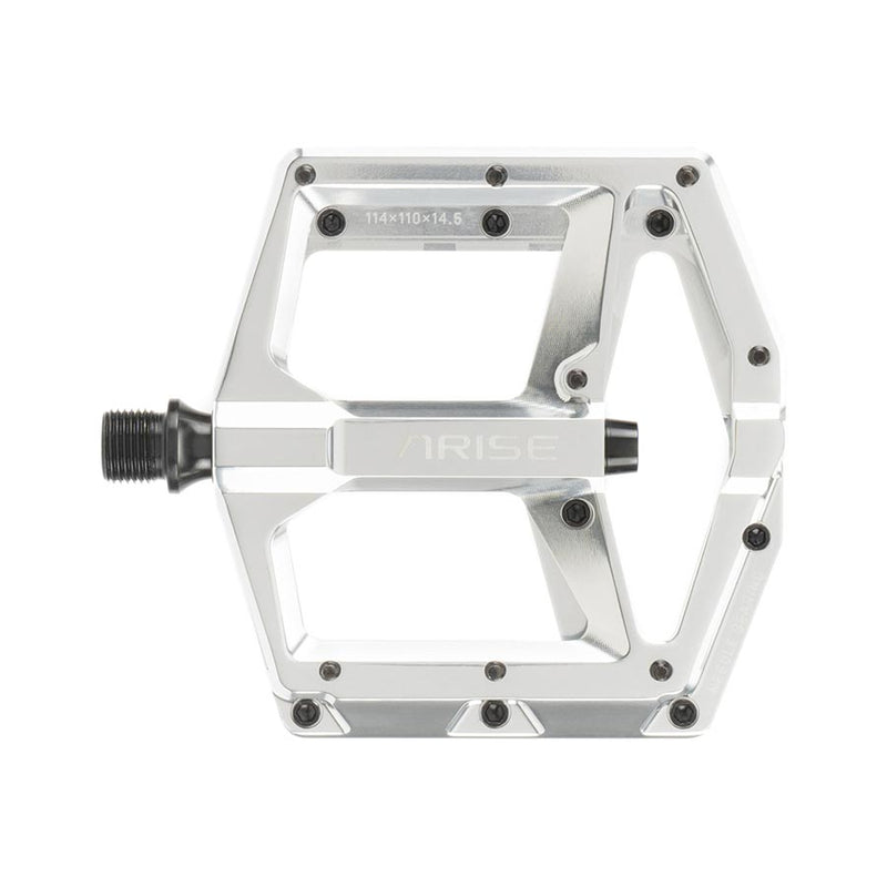 Load image into Gallery viewer, ARISE Helium Pro Platform Pedals, Body: Alloy, Spindle: Cr-Mo, 9/16'', Silver, Pair

