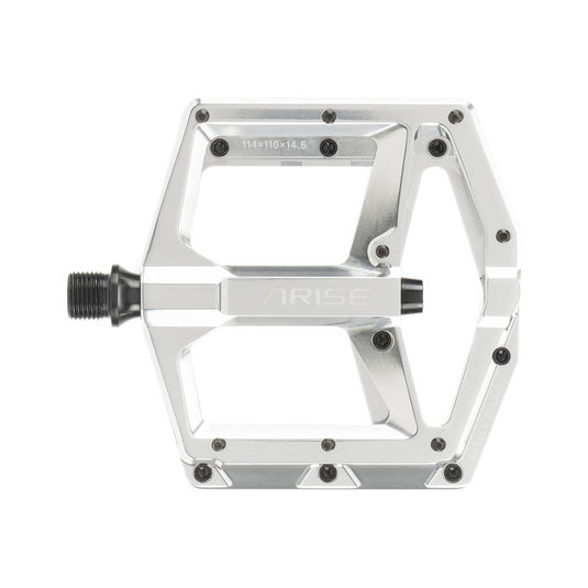 ARISE Helium Pro Platform Pedals, Body: Alloy, Spindle: Cr-Mo, 9/16'', Silver, Pair