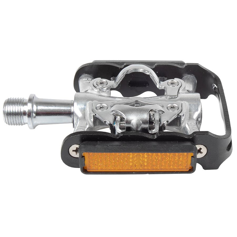 Load image into Gallery viewer, M-Wave Peasy Dual Sided Pedals, Body: Aluminum, Spindle: Cr-Mo, 9/16'', Black
