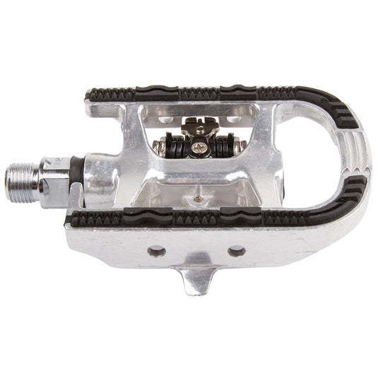 M-Wave Drag-T2 Dual Sided Pedals, Body: Aluminum, Spindle: Cr-Mo, 9/16'', Silver