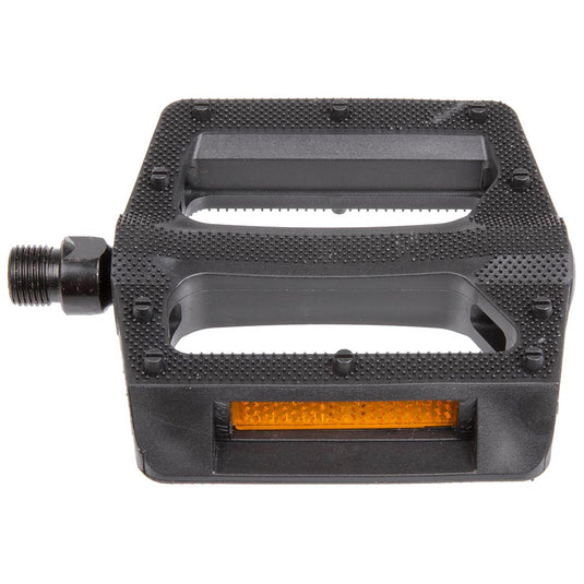 M-Wave Steady K6 Platform Pedals, Body: Composite, Spindle: Cr-Mo, 9/16'', Black