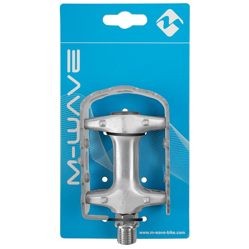Load image into Gallery viewer, M-Wave Steady-A4 Pedals Body: Aluminum, Spindle: Cr-Mo, 9/16'', Silver, Pair
