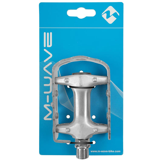M-Wave Steady-A4 Pedals Body: Aluminum, Spindle: Cr-Mo, 9/16'', Silver, Pair