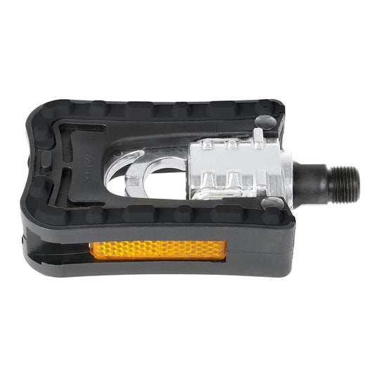 M-Wave Steady F1 Pedals Body: Aluminum, Spindle: Cr-Mo, 9/16'', Black, Pair