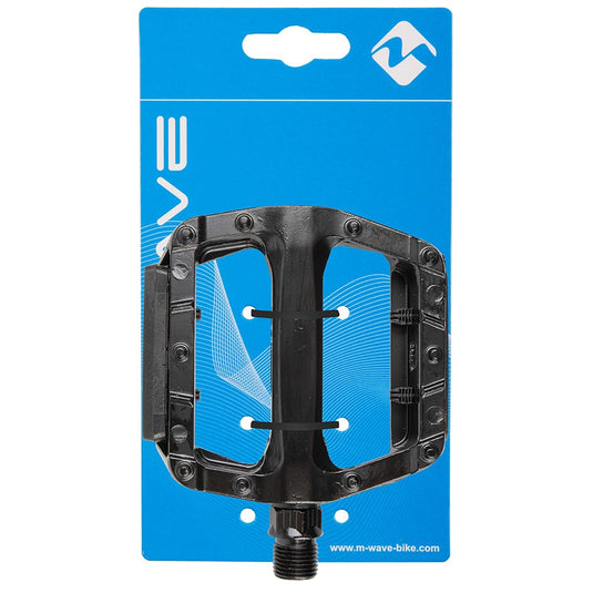 M-Wave Steady A10 Pedals Body: Aluminum, Spindle: Boron Steel, 9/16'', Black, Pair