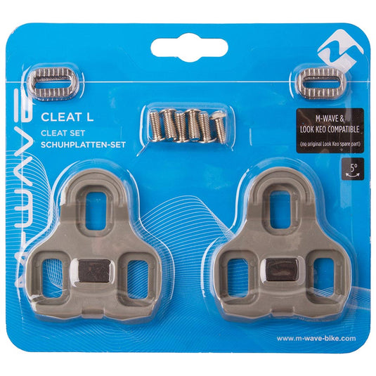M-Wave Cleat L Cleats Compatibility: Keo, Float: 5°, Grey, Pair