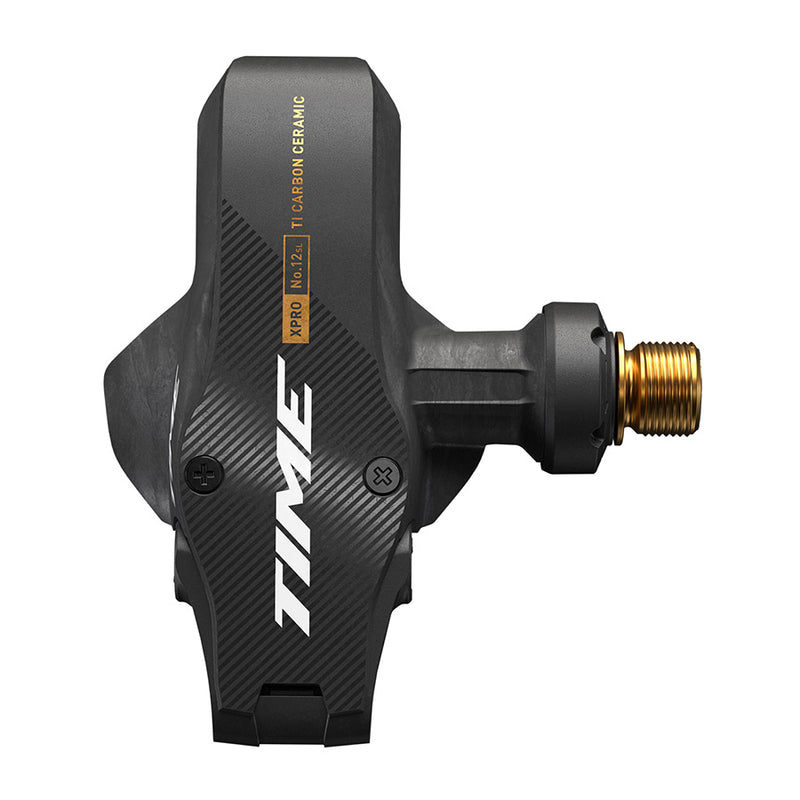 Load image into Gallery viewer, Time XPRO 12SL Pedals - Single Sided Clipless, Carbon, 9/16", Carbon/Gold, QF 51, C1
