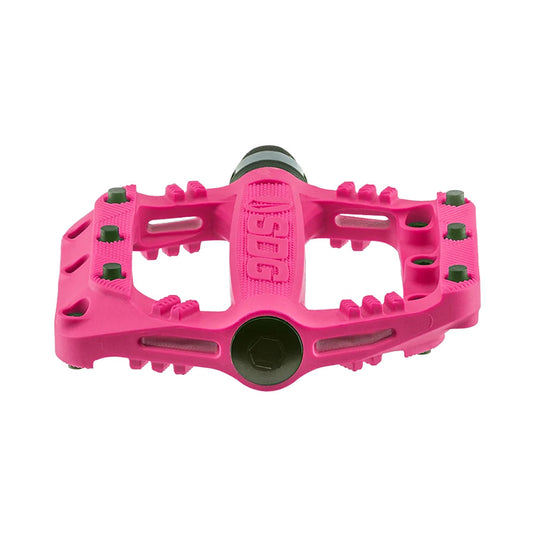 SDG Components Slater Jr Platform Pedals, Body: Nylon, Spindle: Cr-Mo, Pink, Pair