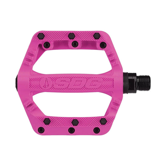 SDG Components Slater Jr Platform Pedals, Body: Nylon, Spindle: Cr-Mo, Pink, Pair