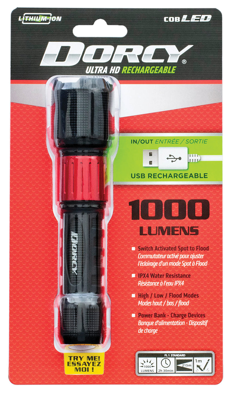 Load image into Gallery viewer, Dorcy 1000L Rechargeable Flashlight: Illuminate Your Path with Power and Precision
