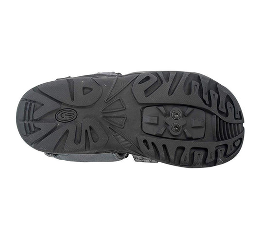 Exustar E-SS515 Clipless Sandals, Black/Grey, 39-40 Euro or 6-7.5 US