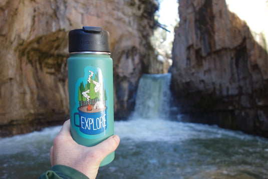 Explore the Outdoors with Sticker Art Stickers Camp Cup - Perfect for Your Adventure Lifestyle!