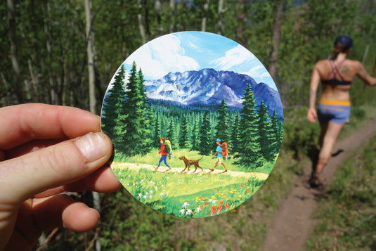 Hit The Trail Lifestyle Sticker Art Set - Express Your Wanderlust with These Vibrant Stickers!