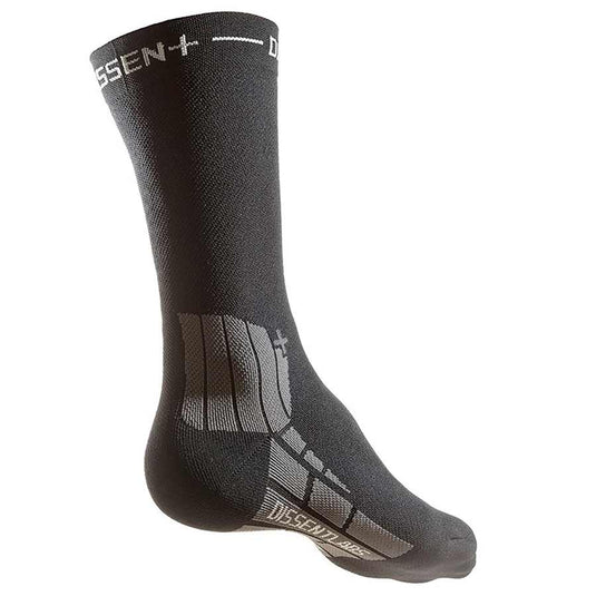 Dissent Genuflex Crew Protect 8", Compression socks, Black, S (Men 5-7.5)