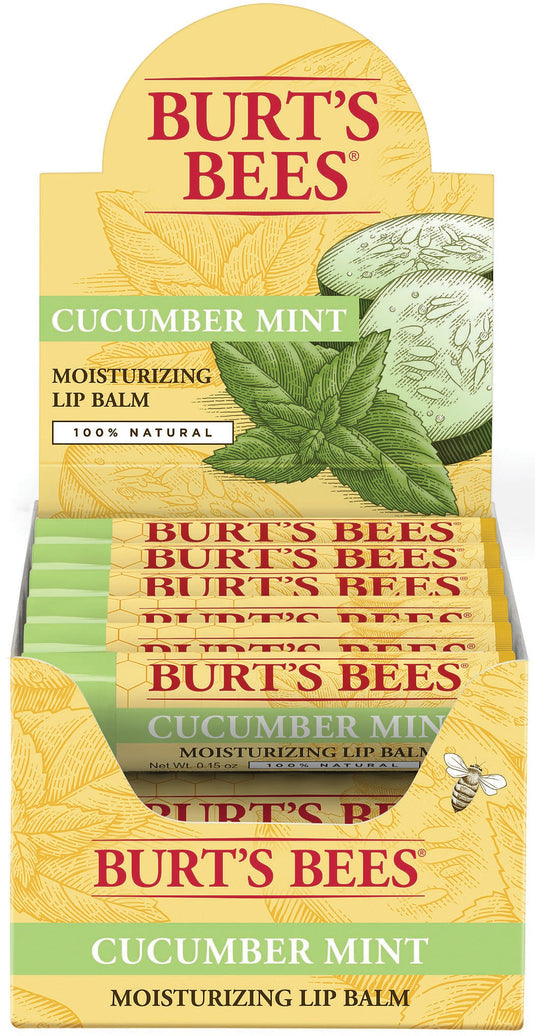 Burt's Bees Cucumber Mint Lip Balm - Hydrating Lip Care for Soft, Smooth Lips