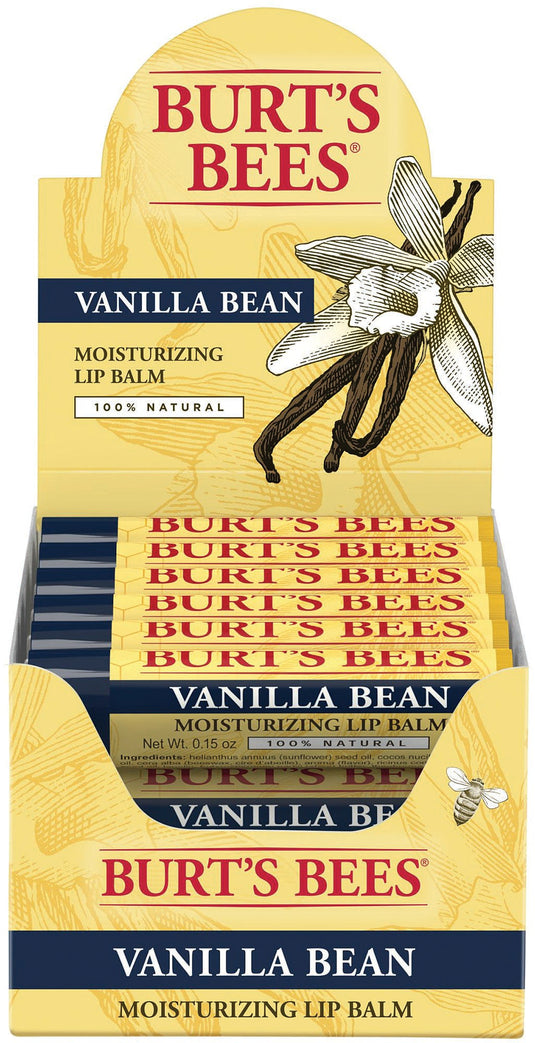 Burt's Bees Vanilla Bean Lip Balm - Nourishing Lip Care for Soft, Smooth Lips