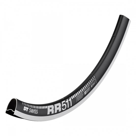 DT Swiss RR 511 700c Tubeless Ready Road Rim 24h Black Squorx Nipples Rim