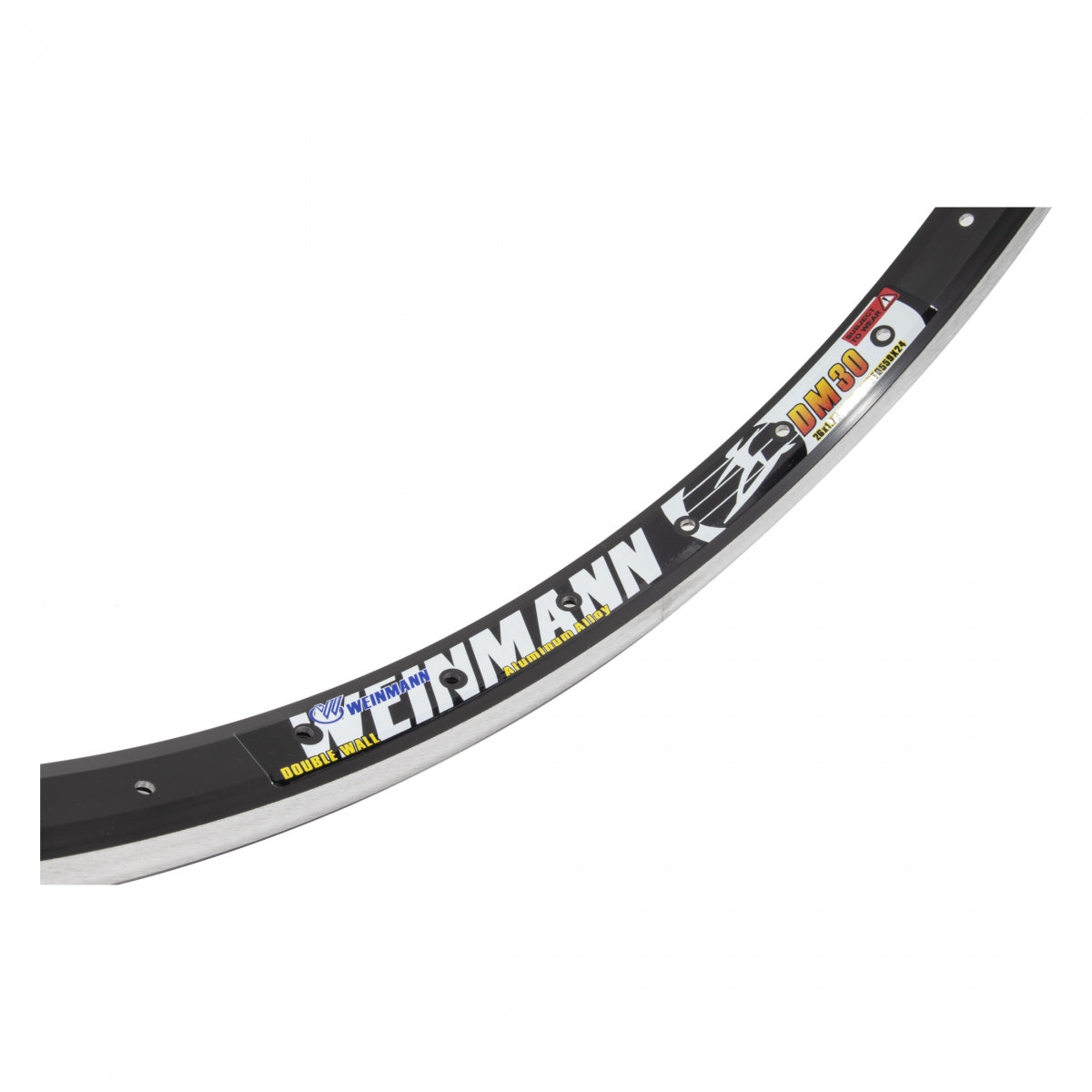 Weinmann DM30 26-Inch Aero Alloy Bicycle Rim - Double-Walled Black