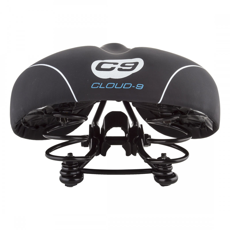 Load image into Gallery viewer, Cloud-9 Unisex Bicycle Comfort Seat Spring - Black Vinyl Steel Rails
