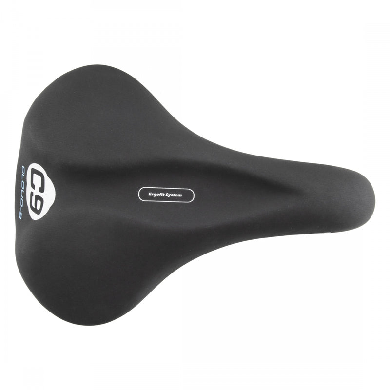 Load image into Gallery viewer, Cloud-9 Mens Bicycle Comfort Saddle - Black Vinyl Cover Steel Rails
