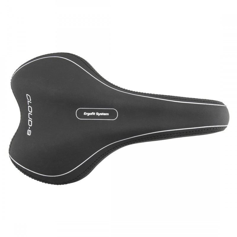 Load image into Gallery viewer, Cloud-9 Mens Bicycle Comfort Sport Seat - Black Vinyl Cover Multi-Stage Foam
