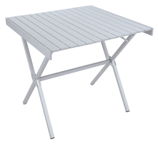 Alps Mountaineering Square Dining Table in Sleek Silver Finish