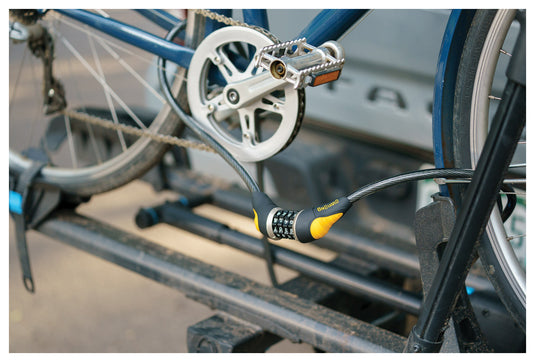 OnGuard Akita Resettable Combo Cable Lock 6' x 12mm Diameter Gray Coiled