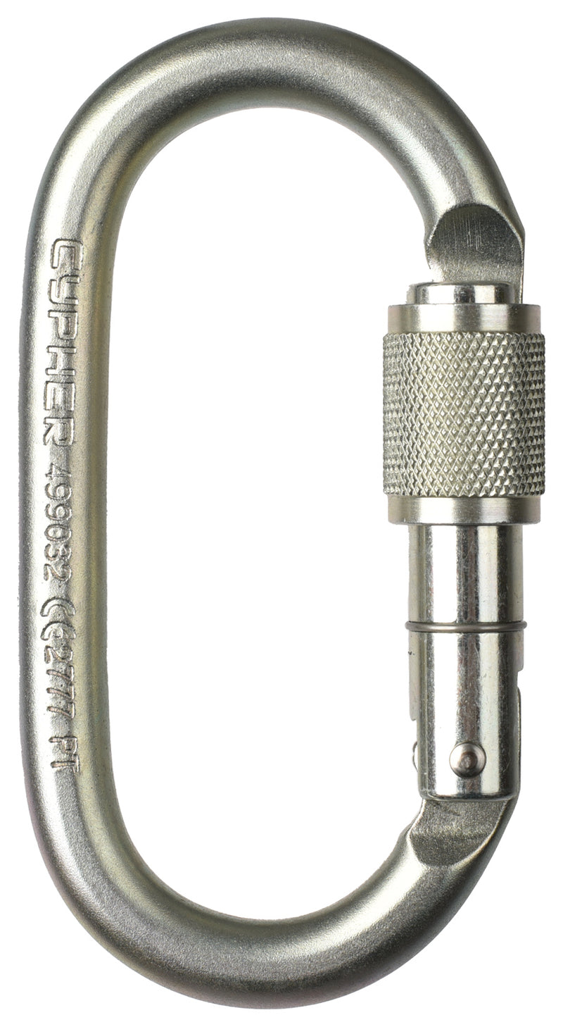 Load image into Gallery viewer, Premium Cypher Liberty G Series Oval Steel Keylock Carabiners - Zinc Coated for Durability

