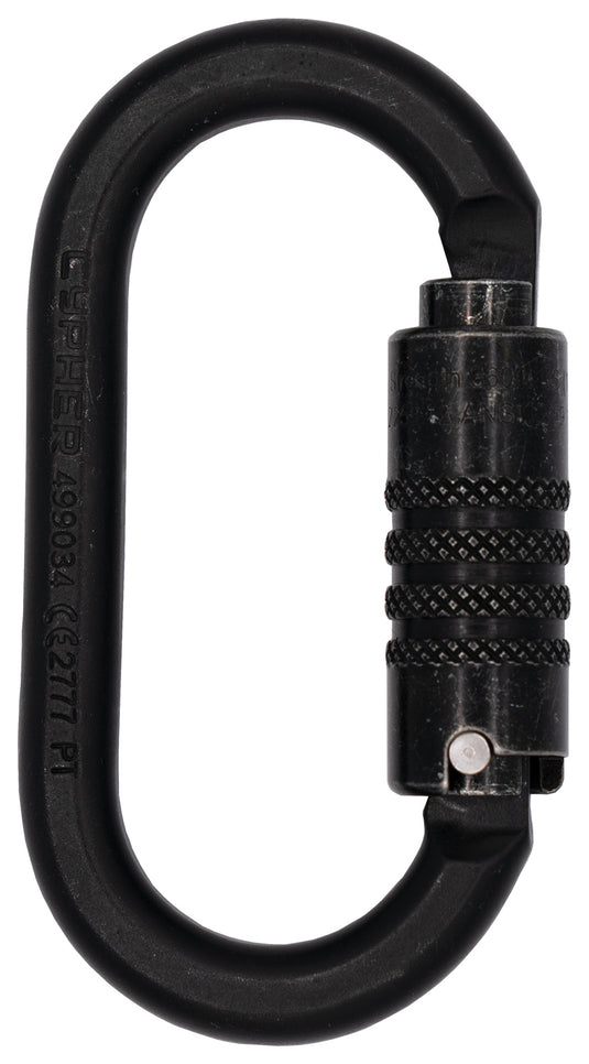 Premium Cypher G Series Oval 3AL ANSI Black Zinc-Coated Padlock