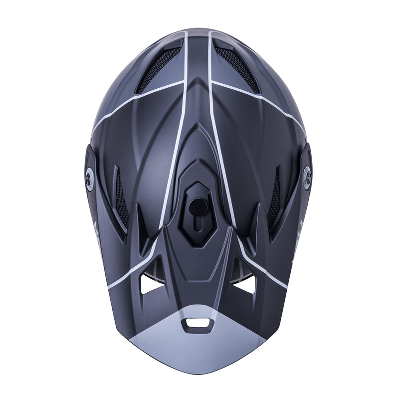 Load image into Gallery viewer, Kali Zoka Stripe Full Face Helmet, Large, Black/Gray NLA
