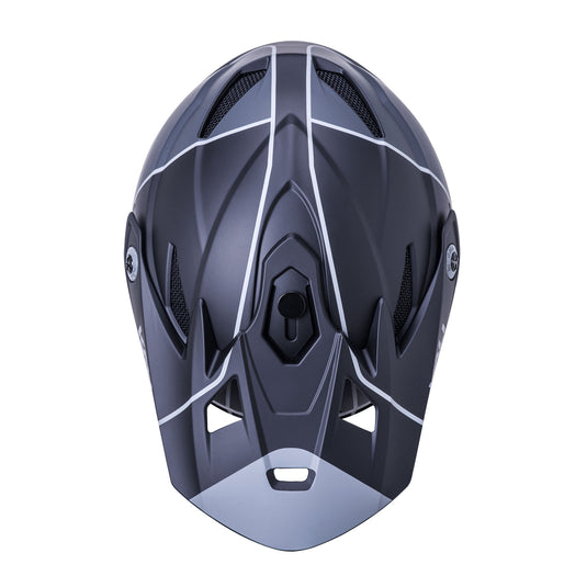 Kali Zoka Stripe Full Face Helmet, Large, Black/Gray NLA