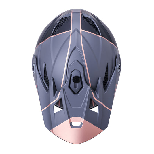 Kali Zoka Stripe Full Face Helmet, Large, Black/Bronze NLA