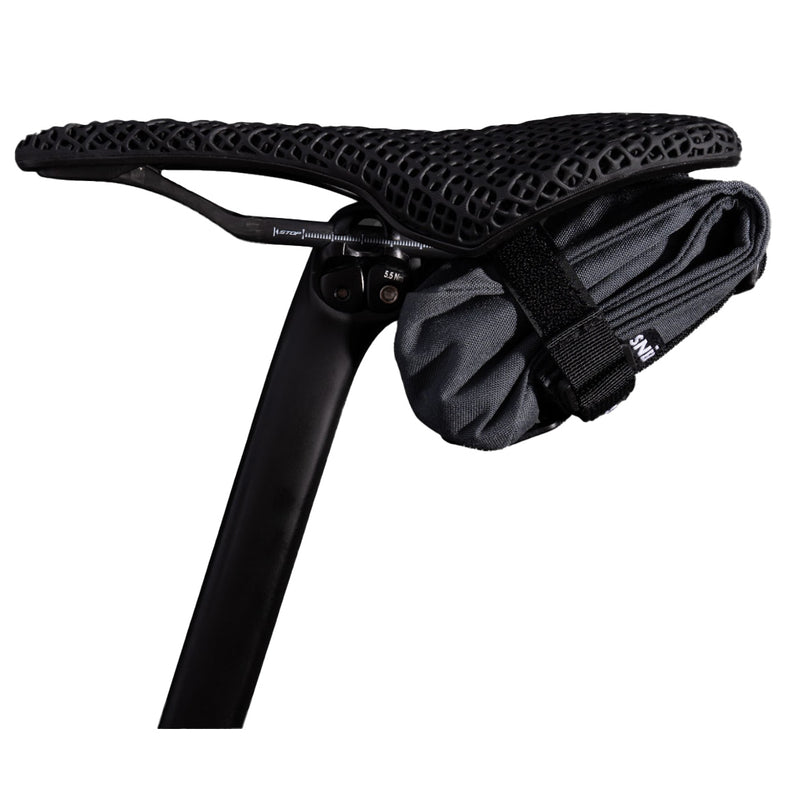 Load image into Gallery viewer, Snek Roll Top Saddle and Frame Bag - Charcoal
