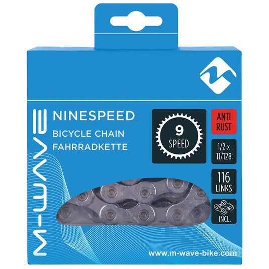 M-Wave Ninespeed AR Chain Speed: 9, 11/128'', Links: 116, Grey