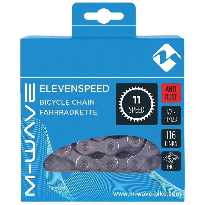 Load image into Gallery viewer, M-Wave Ellevenspeed AR Chain, Speed: 11, 11/128'', Links: 116, Grey
