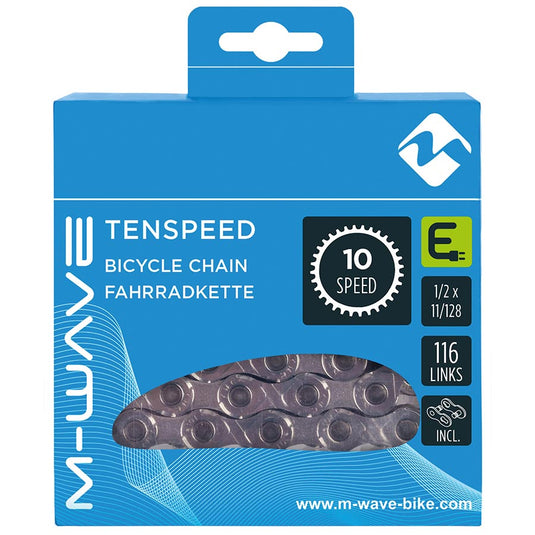 M-Wave Tenspeed E Chain Speed: 10, 11/128'', Links: 116, Silver