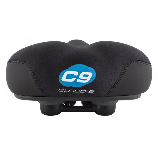 Cloud-9 Unisex Bicycle Comfort Seat Cruiser - Black Steel Rails Lycra Cover