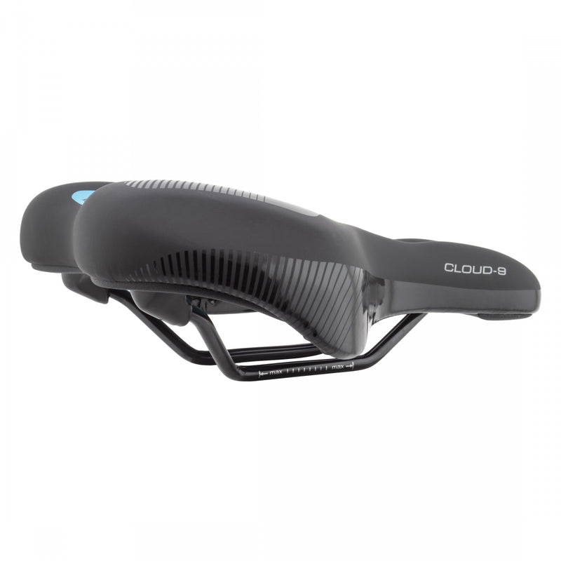 Load image into Gallery viewer, Cloud-9 Unisex Wide Sport Saddle Kush Plus Relief Channel - Black 190mm Width
